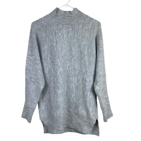 Magaschoni High Mock Turtleneck Gray Oullover Sweater Women’s Size XS Oversized - Picture 7 of 7